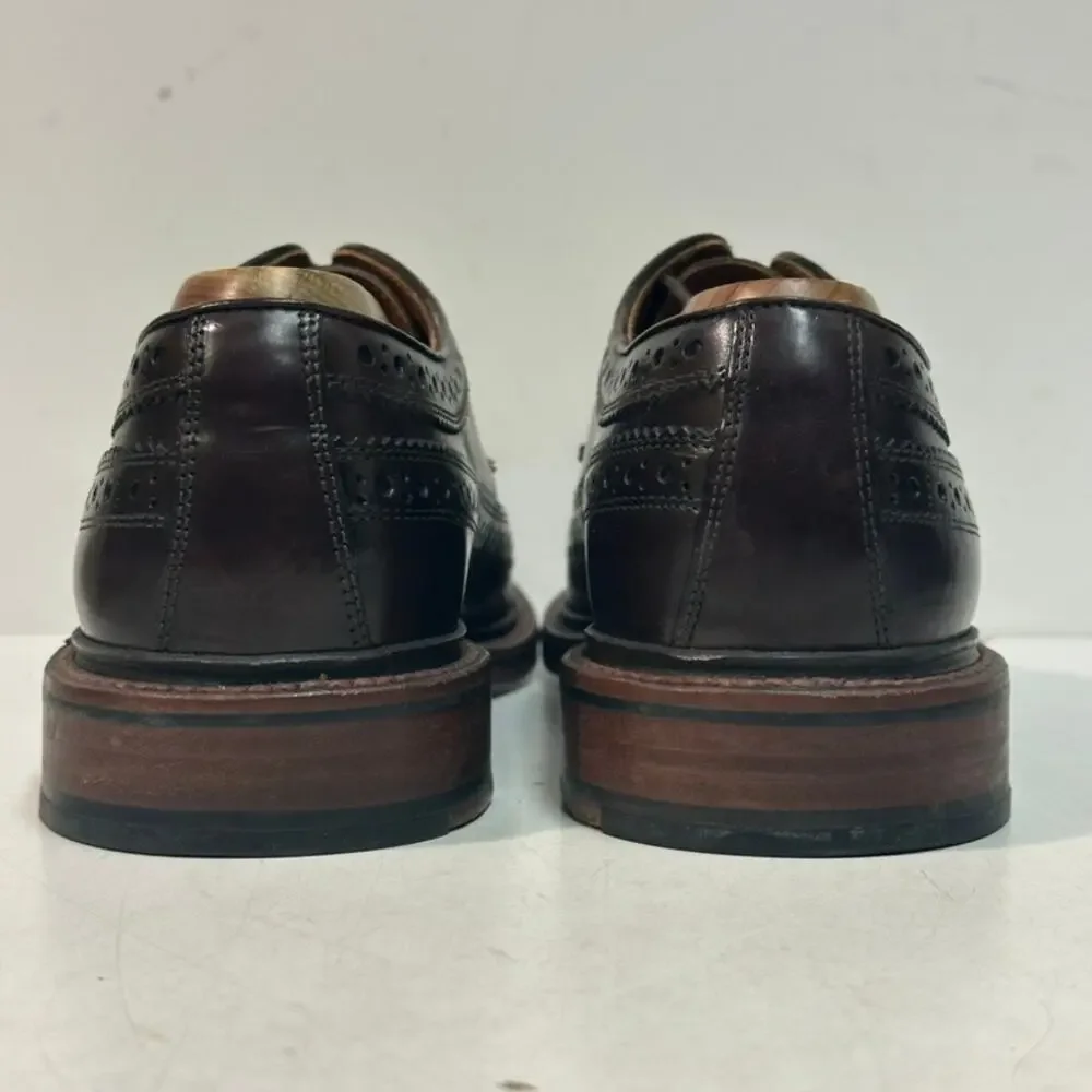VGUC Grant Stone x J. Crew Ludlow Longwing Wingtip Derby Bench Made Brown 7.5 D